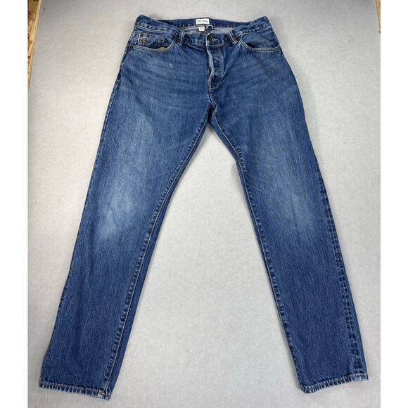 Todd Snyder Jeans Mens 33x30 Blue Slim Fit Selvedge Denim Button Fly 12.5oz - Picture 1 of 9